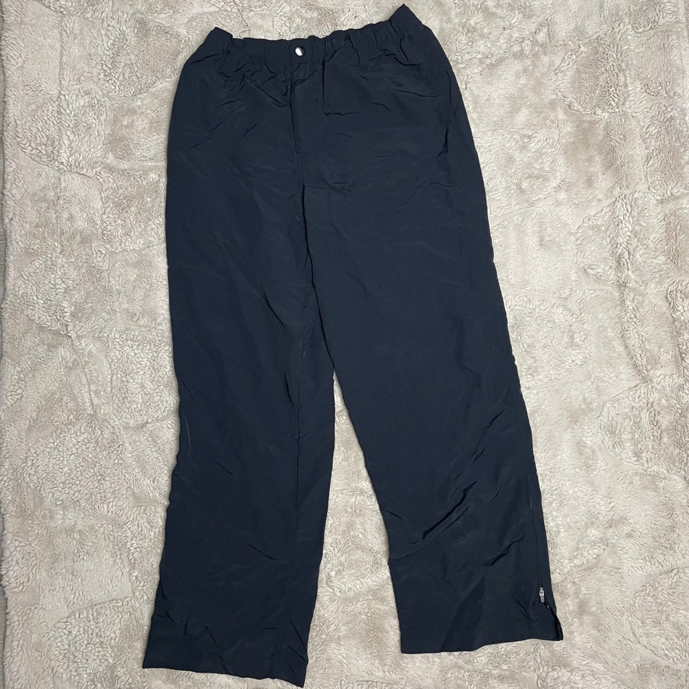 AFTCO Blue Water Mens Large Nylon Fishing Pants Navy Blue Zipper Leg